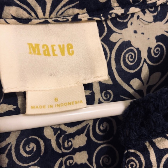 Anthropologie/Maeve Abella Pintuck Patterned Top - Picture 4 of 8